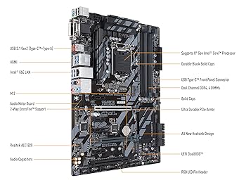Amazon.com: GIGABYTE Z370 HD3P (Intel LGA1151/ Z370/ ATX